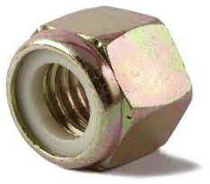 High Strength Coarse Thread Steel Grade-8 Nylon Locknuts, Yellow Zinc