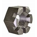 Fine Thread Steel Hex Slotted Nuts Plain