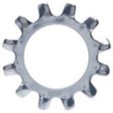 External Tooth Lock Washers, Zinc