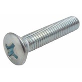 Oval Head Phillips Machine Screws, Zinc