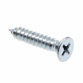 Flat Head Phillips Tapping Screw, Zinc
