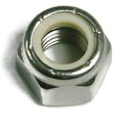 Metric Class 8 Nylon Lock Nut, Zinc (Fine Thread)