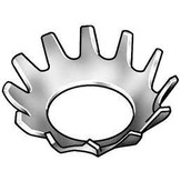 Metric Countersunk Serrated Lock Washer, Zinc