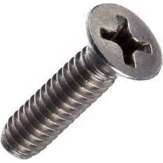 Metric Flat Head Phillips Machine Screw, Zinc